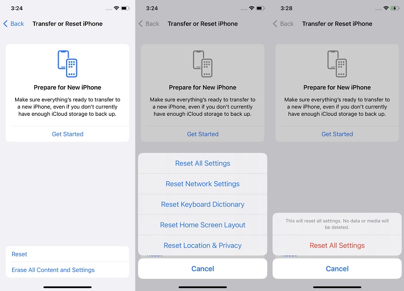 factory reset iphone