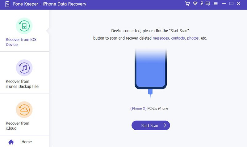 recover facetime call history solution 1 step 2
