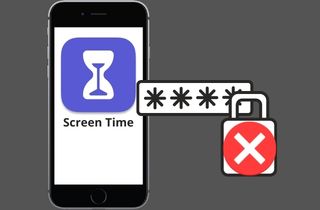 screen time passcode not working