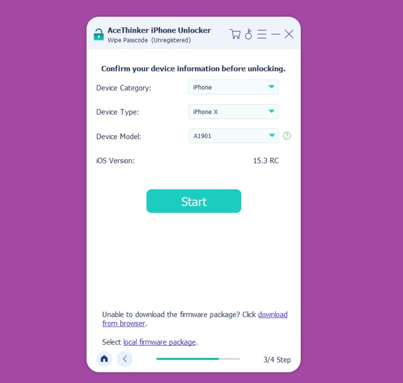 iphone unlocker wipe passcode confirming