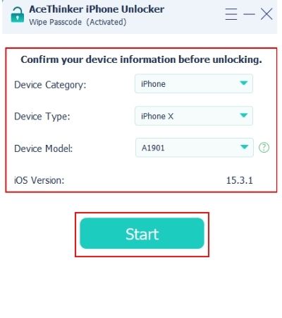 verify the device specifications